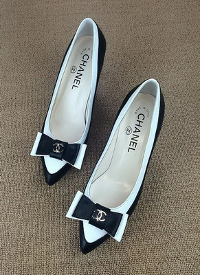 CHANEL Shallow mouth kitten heel Shoes Women--017